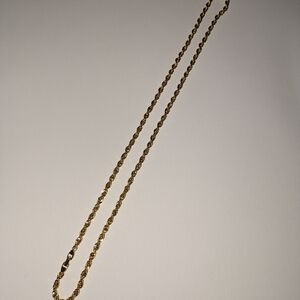 18k Gold Plates Rope Chain Necklace